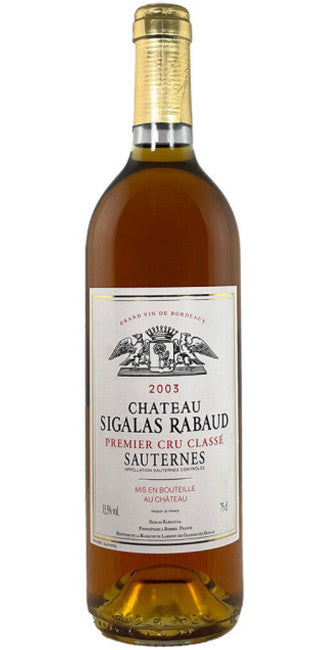 Château Sigalas Rabaud AOC Sauternes 1er Cru Classé 2003